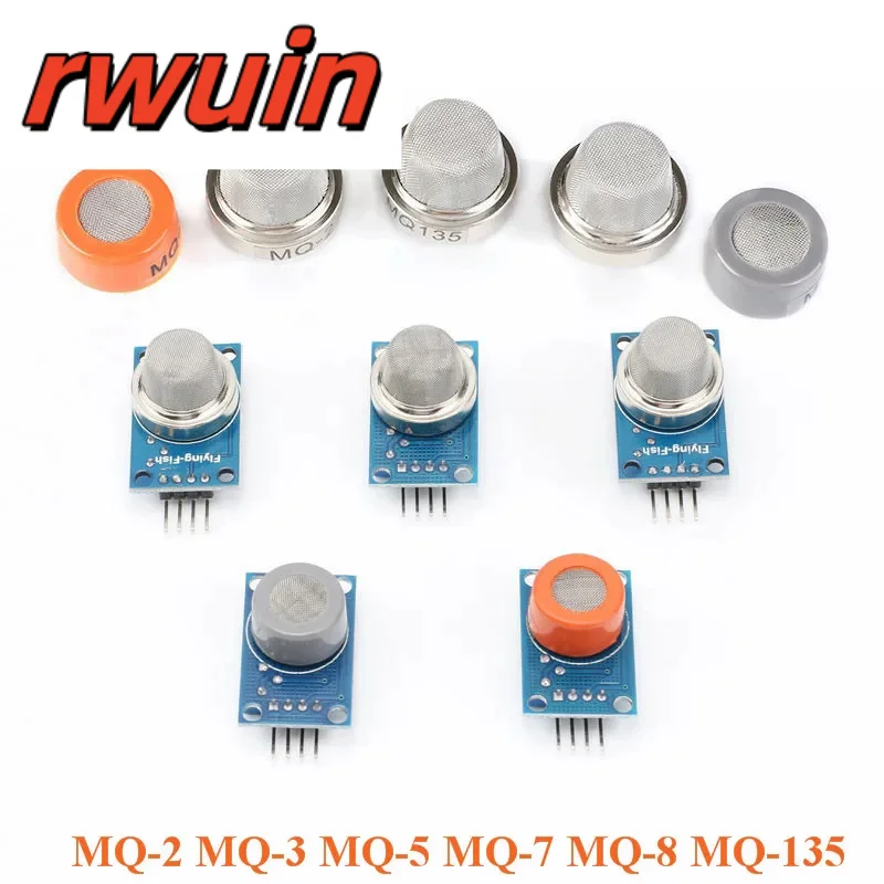 MQ-2 MQ-3 MQ-5 MQ-7 MQ-8 MQ-135 Detection Smoke Methane Liquefied Gas Sensor Module for Arduino Starter DIY Kit