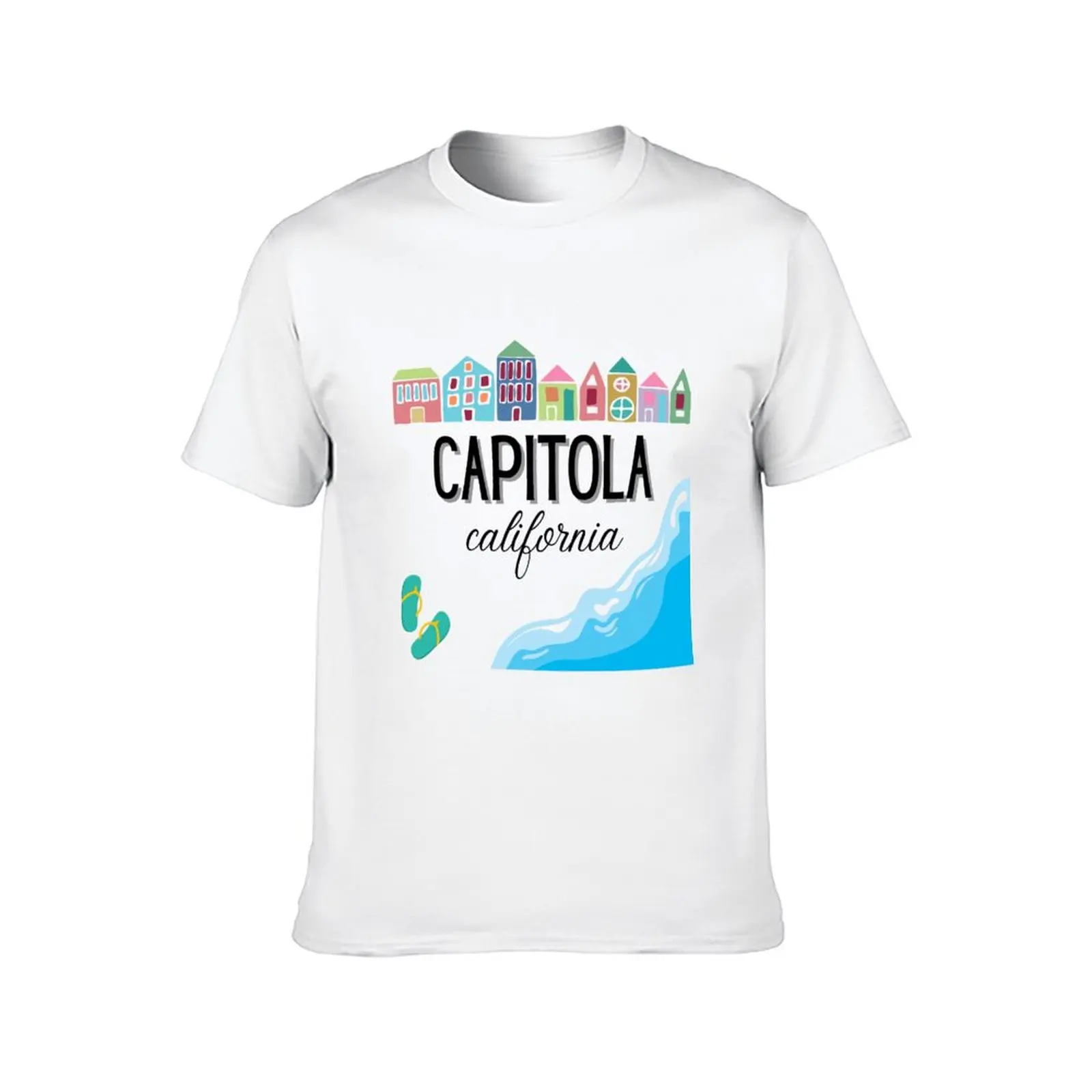 Capitola Santa Cruz California Colorful Beach Houses T-Shirt plus sizes new gifts and t-shirts mens t shirt