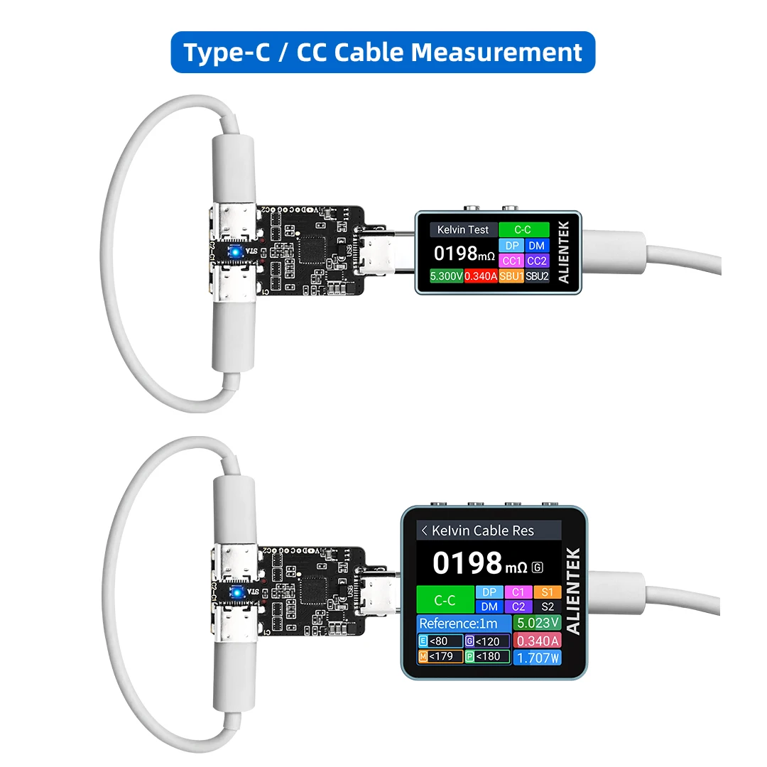 Module de mesure de résistance USB ALIENTEK OA1, test de résistance des câbles indépendant via la technique Kelvin à quatre fils