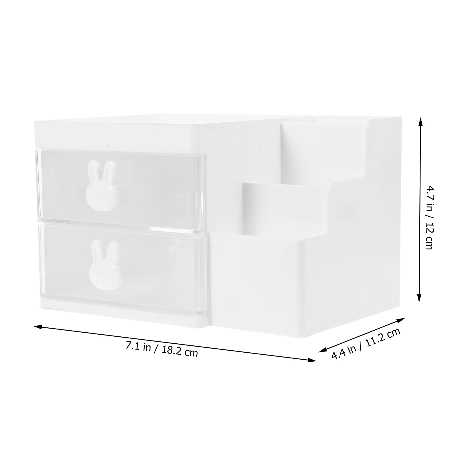 Holder Desktop Pen Storage Box Drawer-type Office Stationery Cosmetics Multi-Function Organizing Rack (White) Holders Organizer