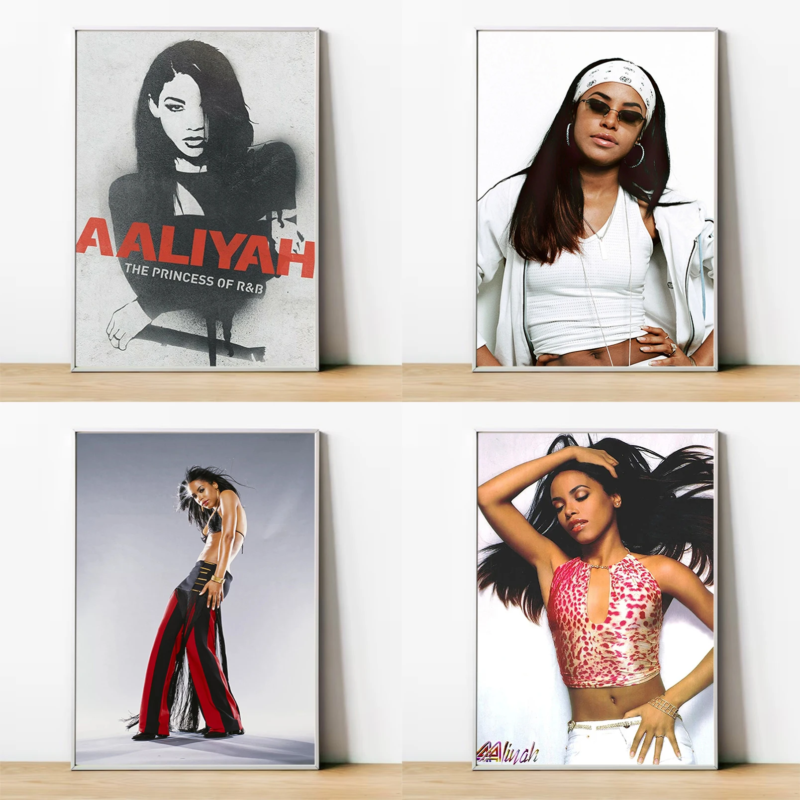 American Singer A-Aaliyah Poster Decorative Prints Wall Painting Large Paintings Modern Living Room Decoration Home Decorations