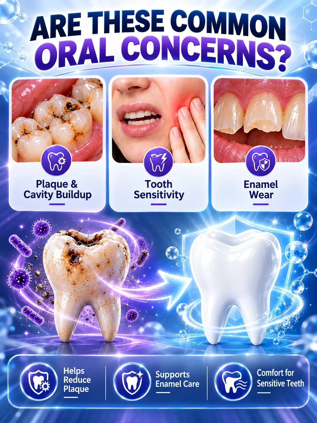 Daily Dental Care Mousse for Food and Coffee Lovers, Easy Routine for Hard to Reach Tooth Areas and Fresh Everyday Mouth Care