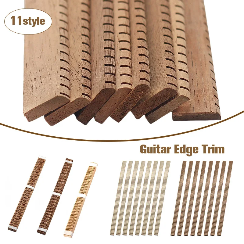 

8pcs Double-Sided Slotted Guitar Binding Strip Set Grooved Guitar Purfling Linings for Acoustic Guitar Edge Trim Repair DIY Part