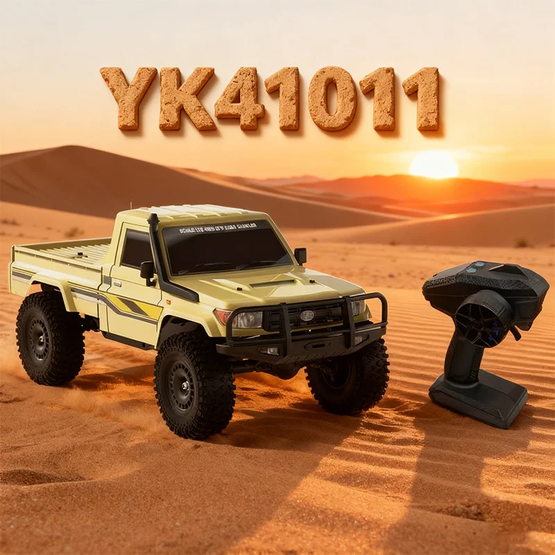YK41011 1:10 نحى 4WD شاحنة بيك اب تسلق سيارة على الطرق الوعرة مركبة قفل تفاضلي سرعتين سيارة التحكم عن بعد LC79