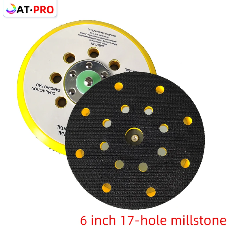 

6-inch 17-hole Grinding Disc 150mm Dry Grinder Playing Disc Car Grinding Sandpaper Stick Disc 8MM Thread Elastic Disc