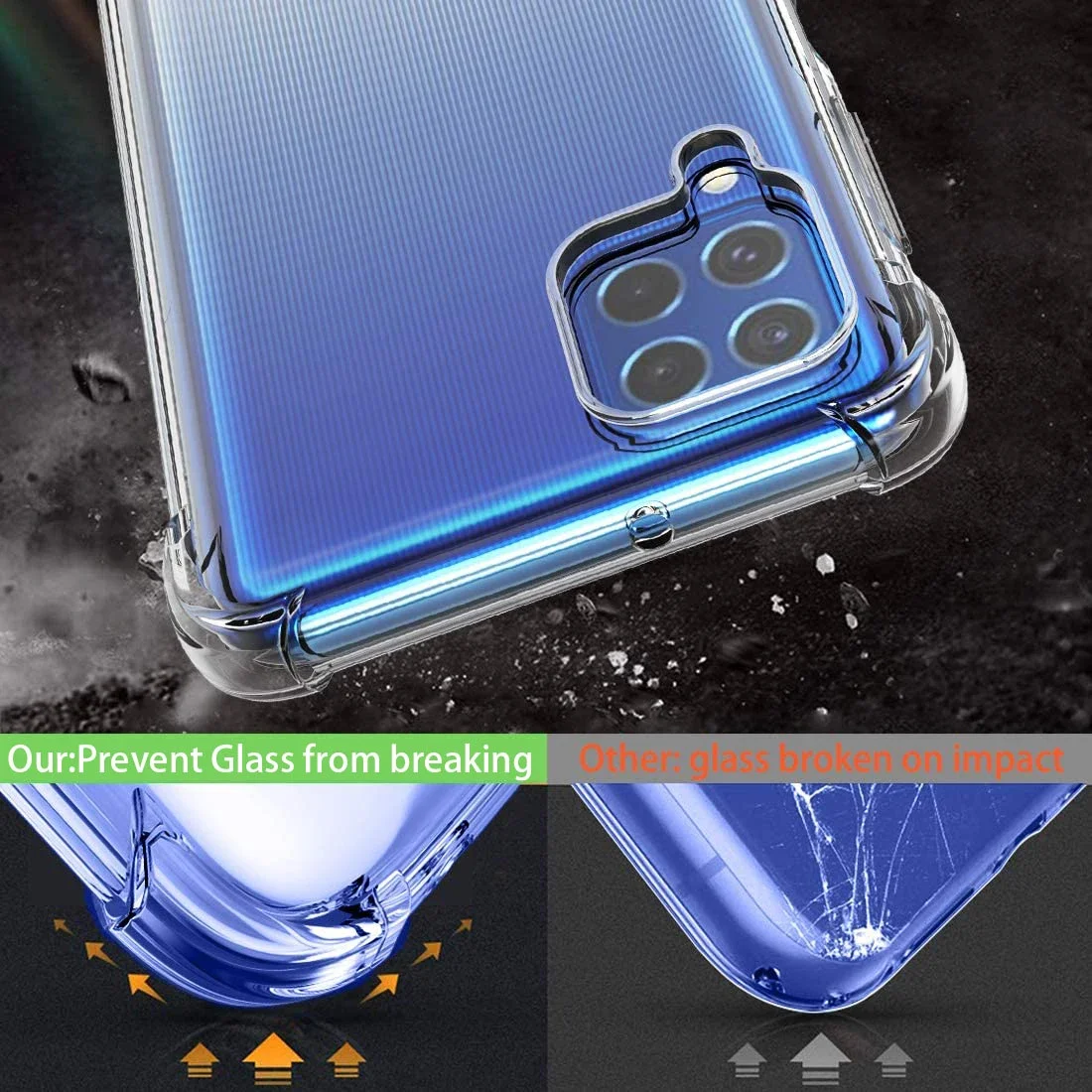 for Samsung Galaxy A42 5G A41 A40 A82 M62 Crystal Clear Shockproof Bumper Case Transparent Soft TPU Slim Flexible Phone Cover