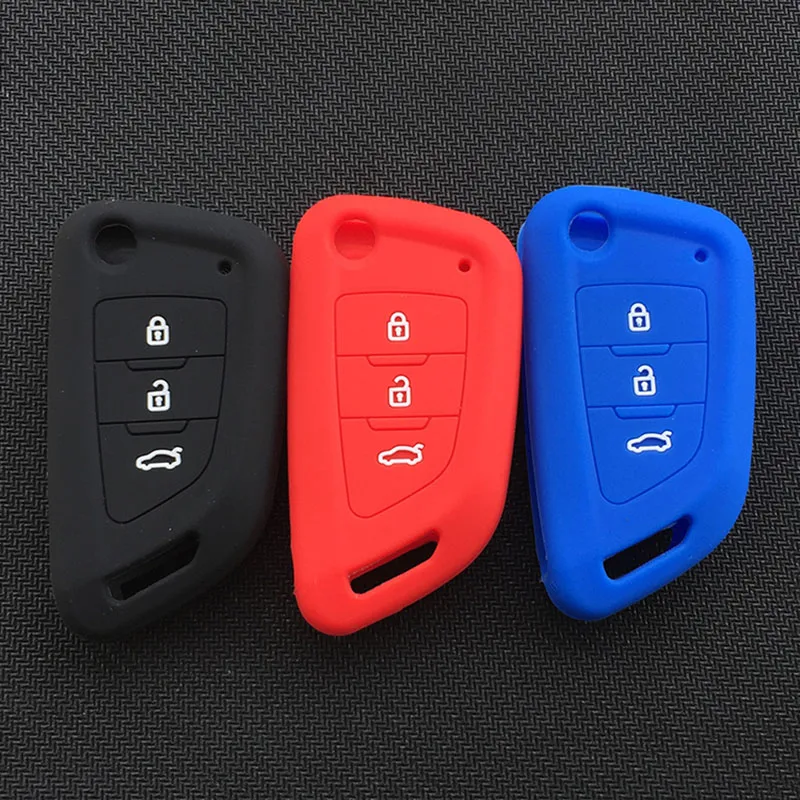 Silicone Car Key Cover Case Shell For VVDI2 /VVDI MINI Key Tool/VVDI Max XEKF20EN xskf01en 3 Button Key Chain Protective Jacket