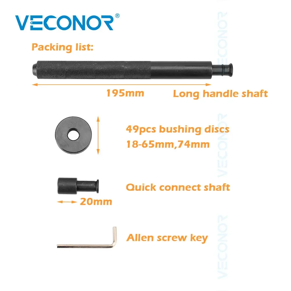 Kit d\'outils pour l\'enlèvement et l\'installation du joint d\'étanchéité à roulement sur mesure 18-65mm 74mm, Kit d\'outils de réparation 52 pièces