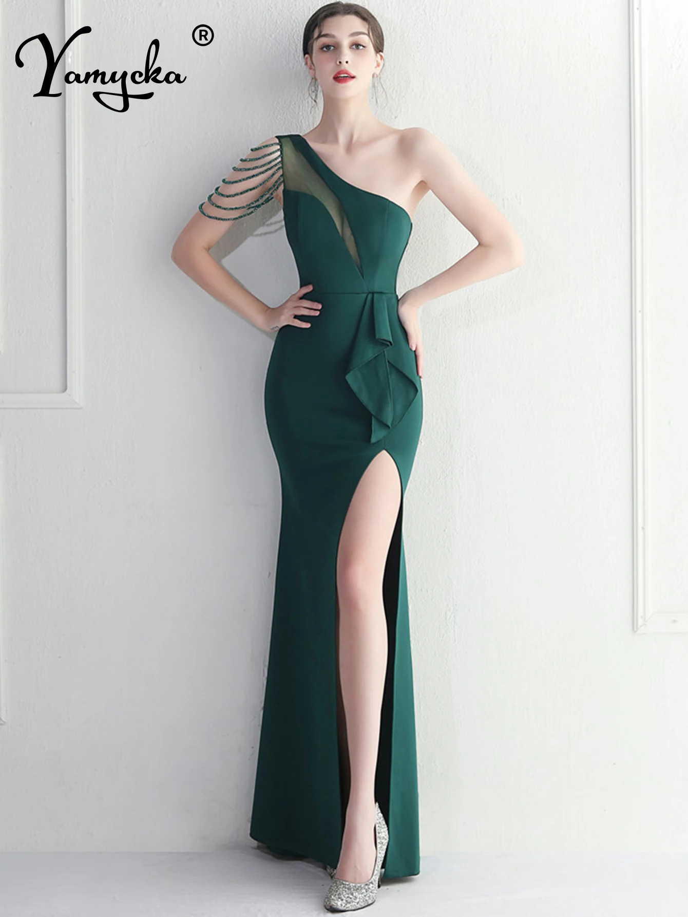 Sexy see through rhinestone summer dress women elegant luxury birthday party long dresses ladies prom evening dresses vestidos