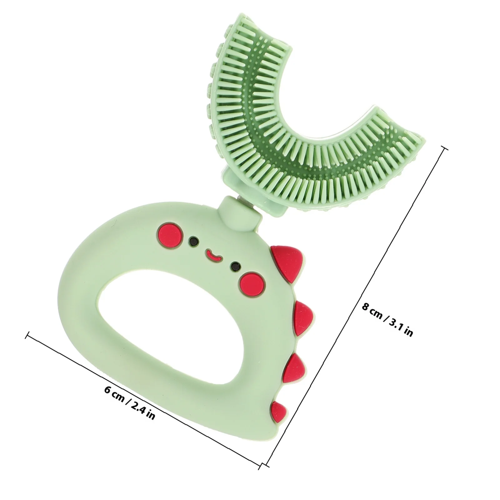 2 قطعة فرشاة أسنان سيليكون للأطفال للأطفال مقبض مريح تنظيف فعال بين الأسنان يمنع التسوس المحمولة #4