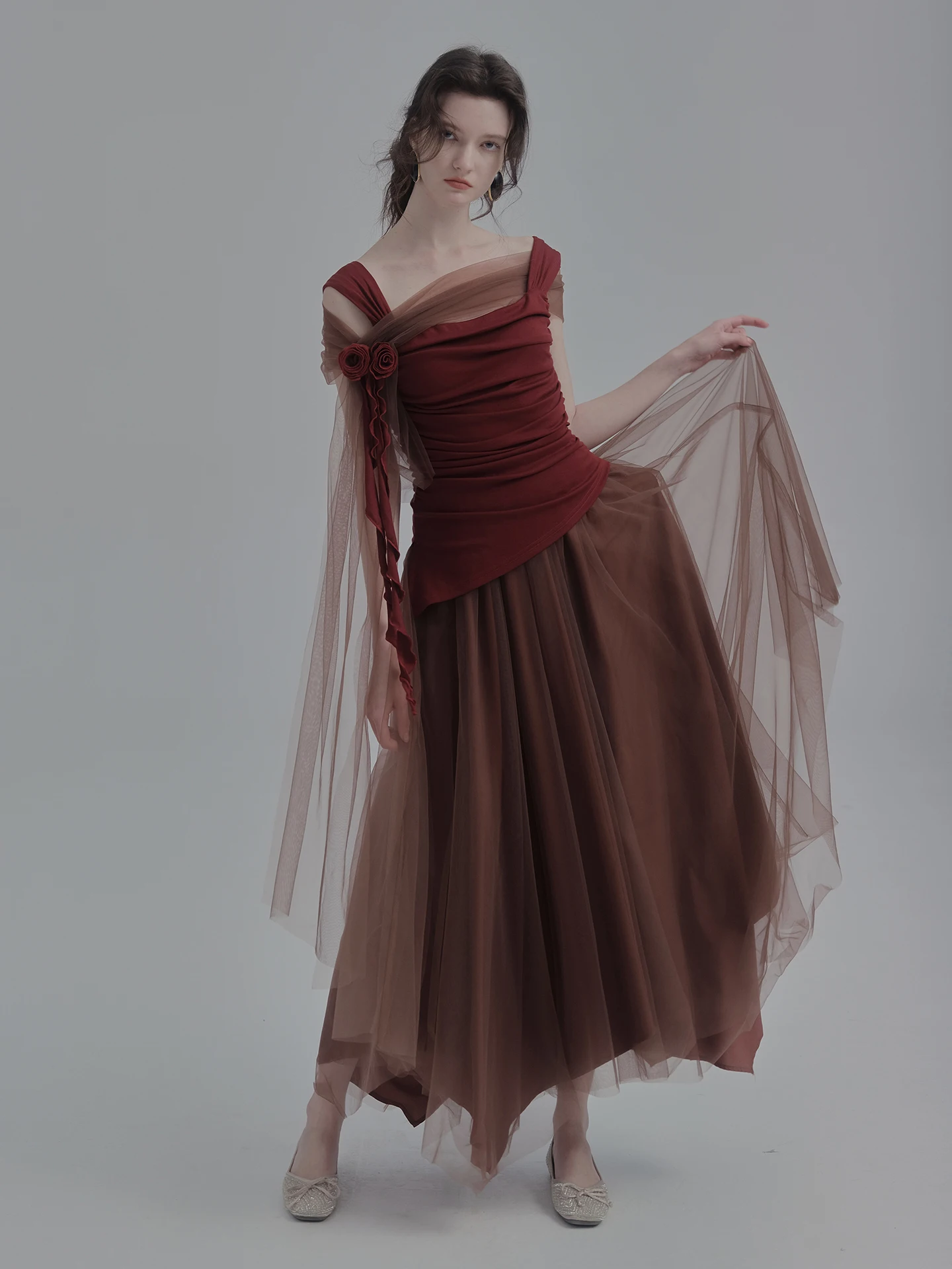 

Юбка-трапеция Ele Peter Pan Uncle Flame Screen Me Slim Fit Dr с плиссировкой на талии, французский стиль, из полиэстера, для женщин