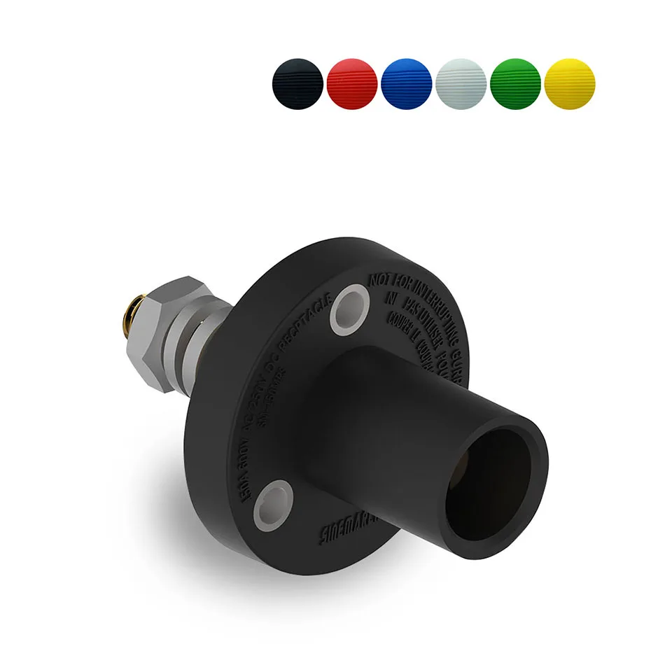 Enchufe macho R-LOK 150A, conector de alimentación estándar americano de un solo polo, Compatible con tipo de perno de bloqueo de leva