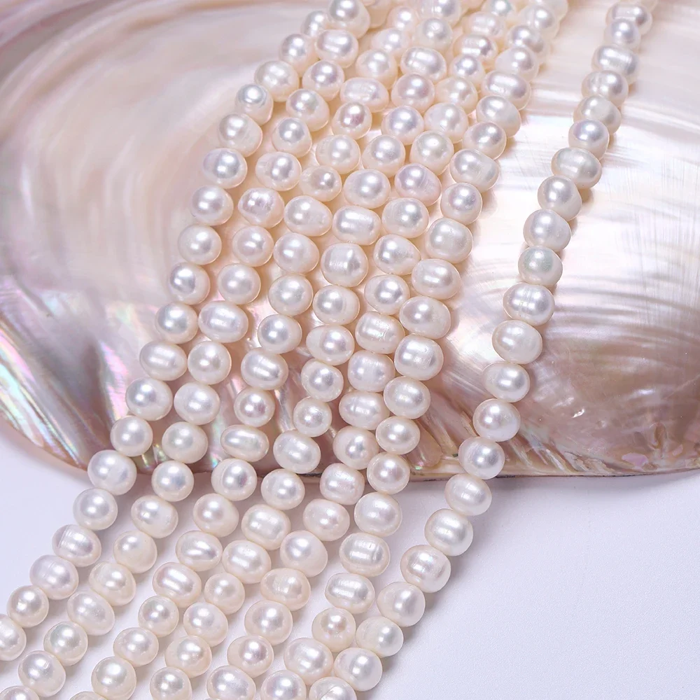 

Potato Shape Natural Freshwater Pearl AA/AAA Quality 36cm Length Beads for Jewelry Making Supplies DIY Women Necklace Bracelet