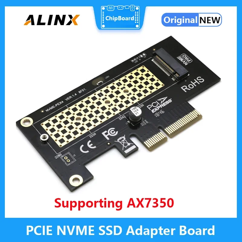 ALINX PCIE NVME SSD Adapter Board Supporting AX7350 FPGA Board