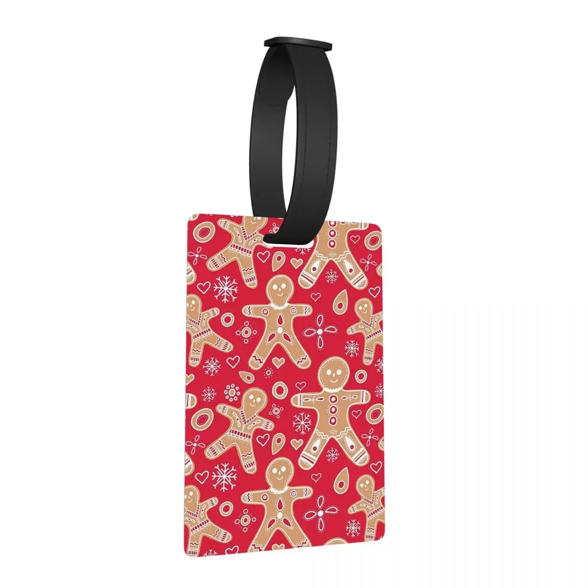 

Рождественский пряничный мужской узор, багажные бирки, аксессуары для чемодана, портативный багаж, посадочная бирка, держатель этикетки, идентификационное имя, адрес