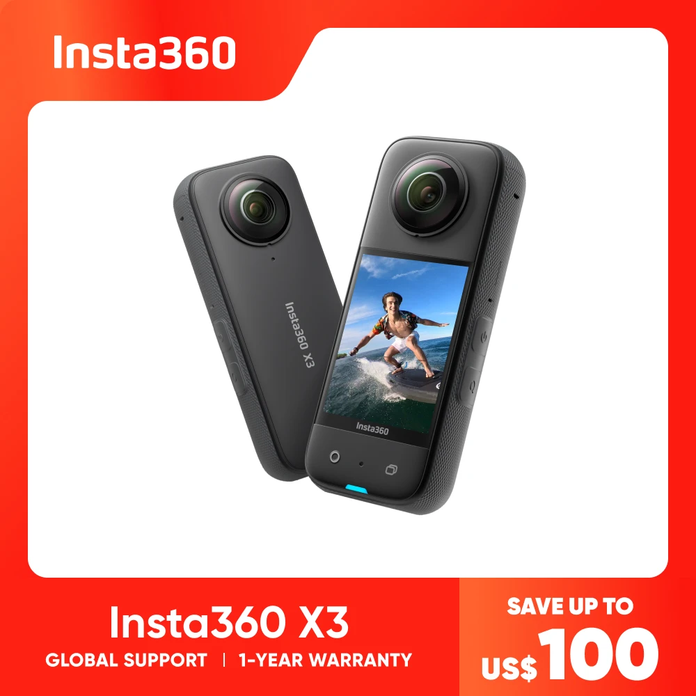 Insta360 X3 - Waterproof 360 Action Camera with 1/2\