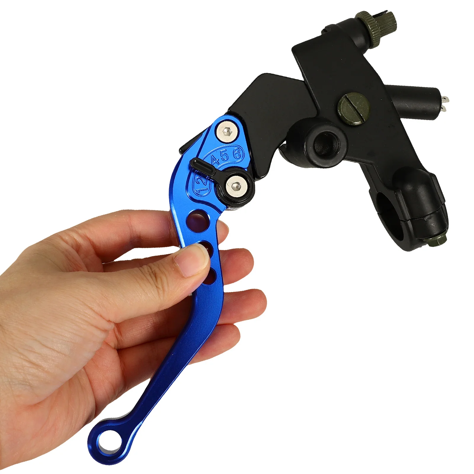 

2Pcs Hydraulic Brake Lever Motorcycle Clutch Lever Durable Aluminum Alloy Quick Adjustable Position Brake Handle