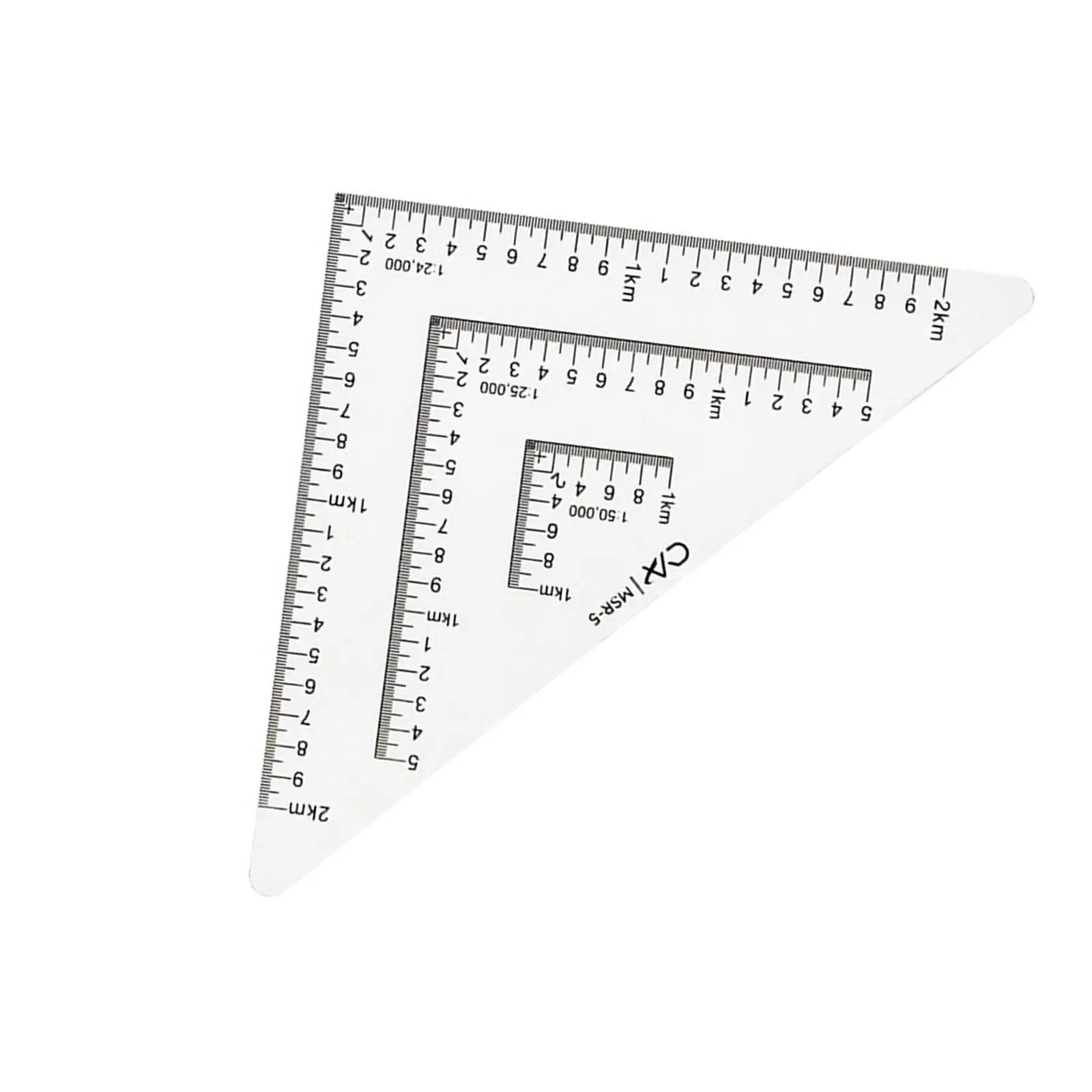 Triangle Protractor Map Reading Geographic Coordinate Ruler Acrylic Maptool Learning for Utm, Usng, Mgrs Coordinates Map Reading