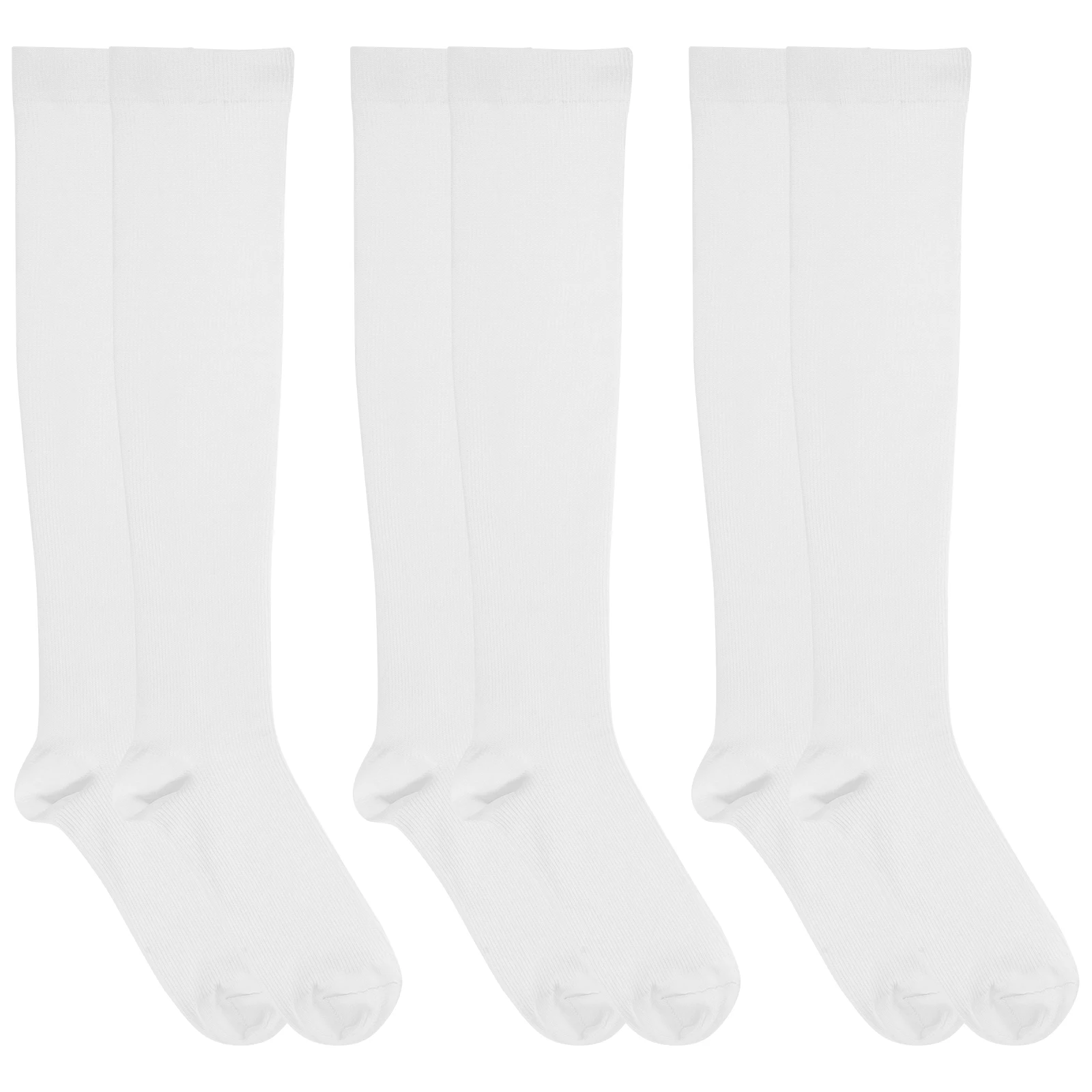 

3pcs Fencing For Men Sports Knee High White Running Socks Sports Socks For Cycling Soccer Football Training Lightweight
