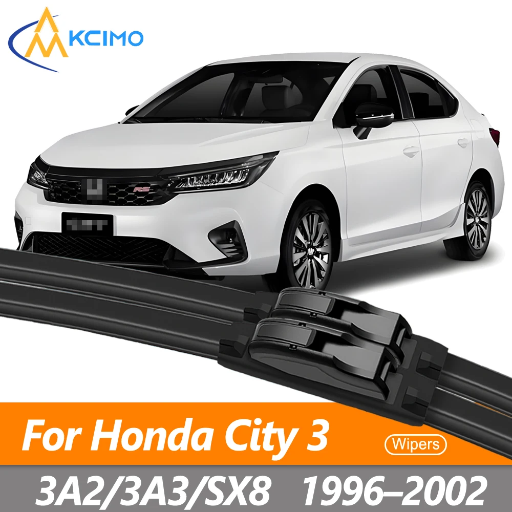 

Front Windshield Wiper Blades (Pair) For Honda City 3/3A2/3A3/SX8 1996–2002 Exact Fit Replacement All-Weather Rubber Wipers