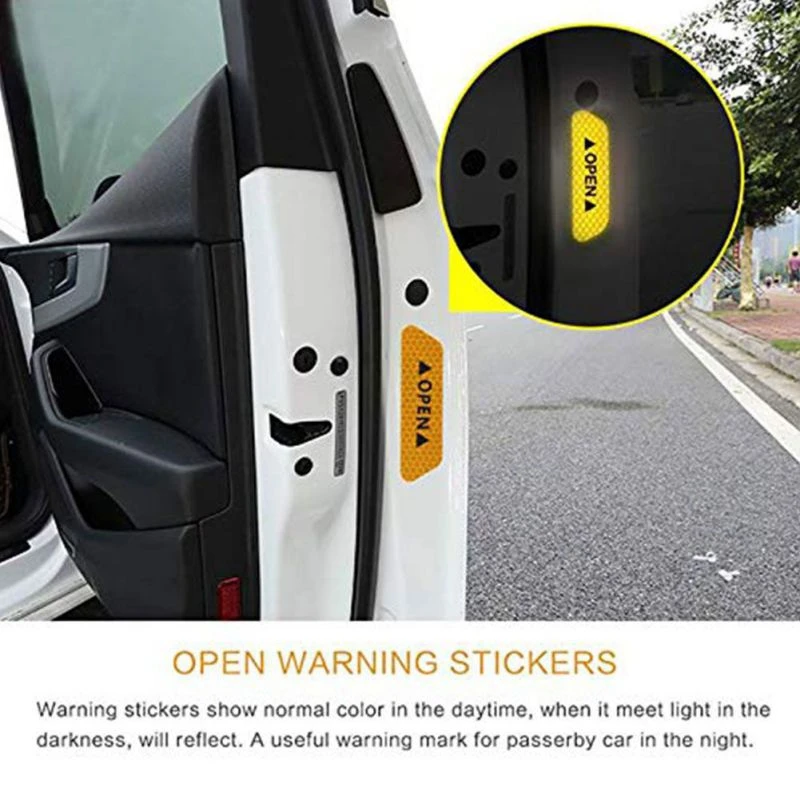 Car Open Reflective Tape Warning Mark sticker for Kia Sportage Ceed Sorento Cerato Forte 2018 2019 2020