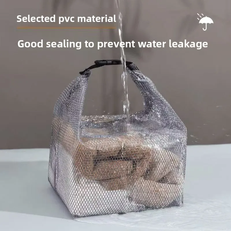

Waterproof Large Drawstring Storage Bag for Swimming Gym Clothes Bathroom Unisex Outdoor Travel Small Toiletry Storage Pouch
