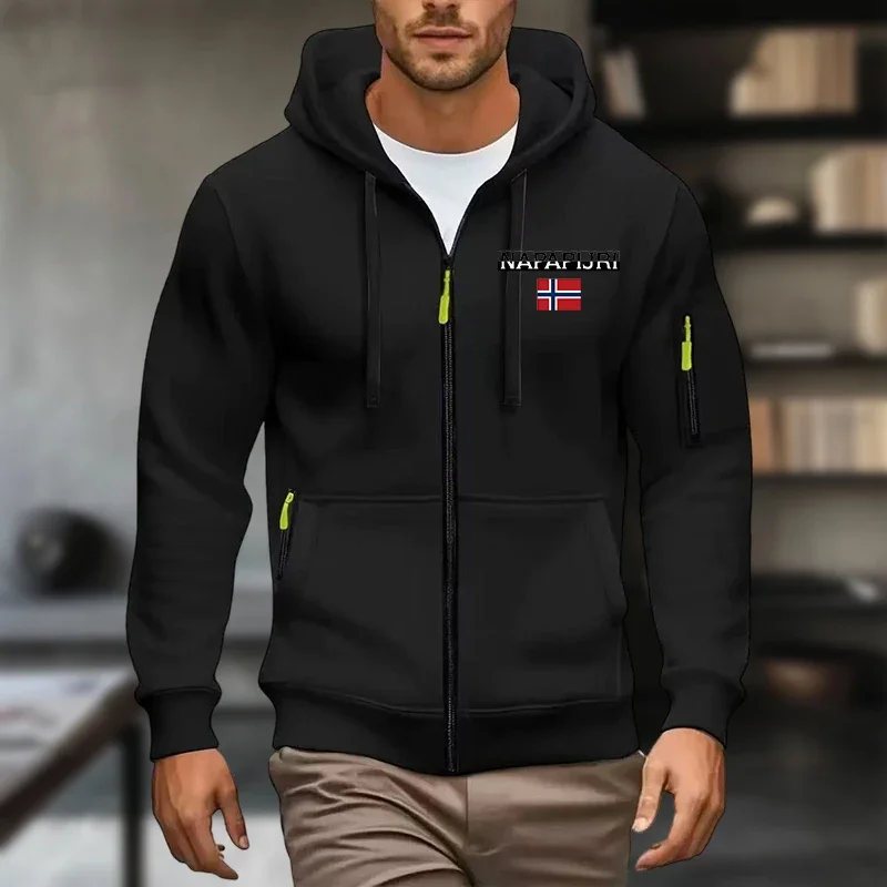 

Zipper Hoody Unisex Funny Long Sleeve Jacket Sweatshirt Retro Oversized Fleece Zip Up Hoodie