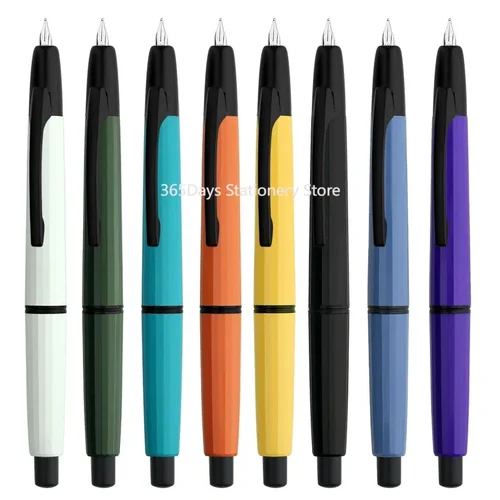 MAJOHN-pluma estilográfica A2, Clip negro, punta EF retráctil, convertidor de pluma de tinta de resina para suministros escolares de oficina, bolígrafo de tinta de escritura