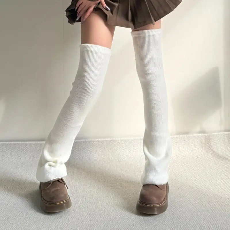 

Y3NE Womens Lolitas Knitted Long Socks Leg Warmers Harajuku Japanese Booties Socks Winter Warm Ankle Heap Socks