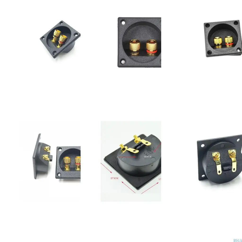 Caixa alto-falante R91A Terminais encadernação após WP227 Audios duas posições ABS Square