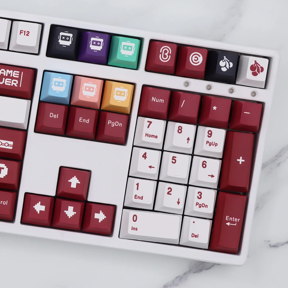 JTK Classic FC classic red and white machine keycap PBT cherry