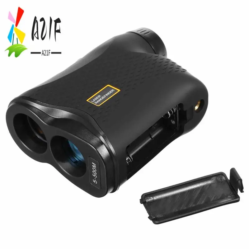 

A21F-Golf Rangefinder Laser Distance Meter Hunting 500 Tape Measure Speed Tester Golf Slope Adjusted Mode Telescope Durable Blac