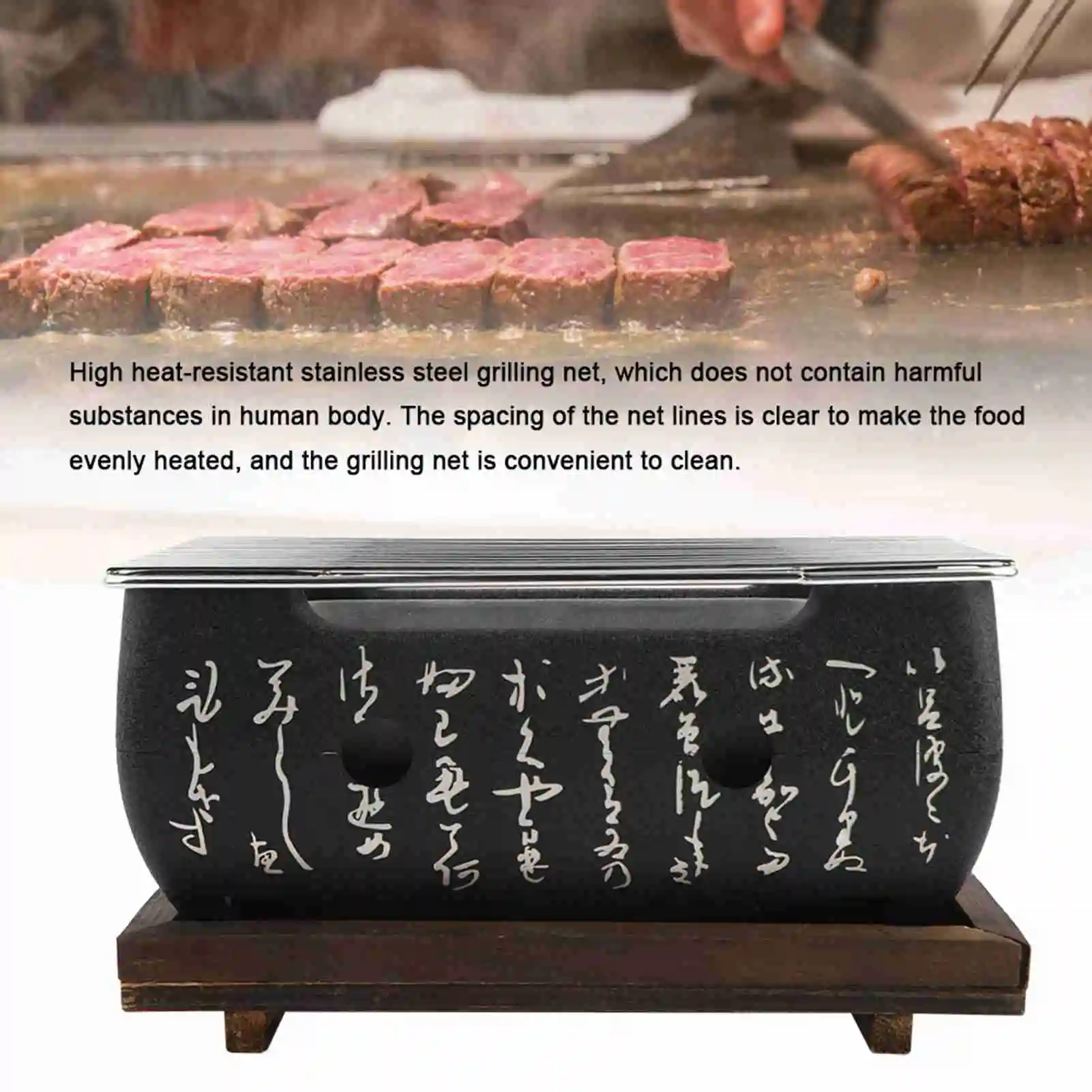 Estufa de barbacoa rectangular, horno para cocina japonesa, estufa de carbón, estufa de alcohol, parrilla de barbacoa japonesa