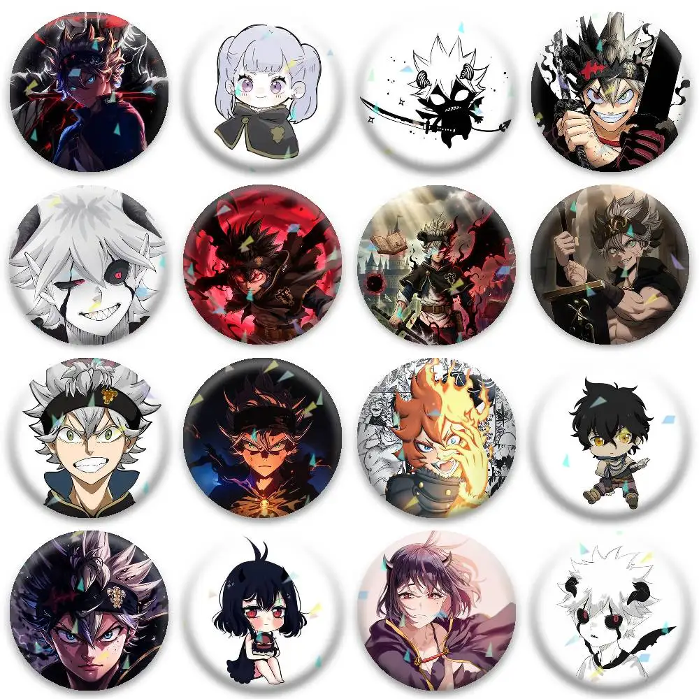 B-Black Clover Badges Niche Design Brooch for Backpack Lapel Pins Creative Accessories