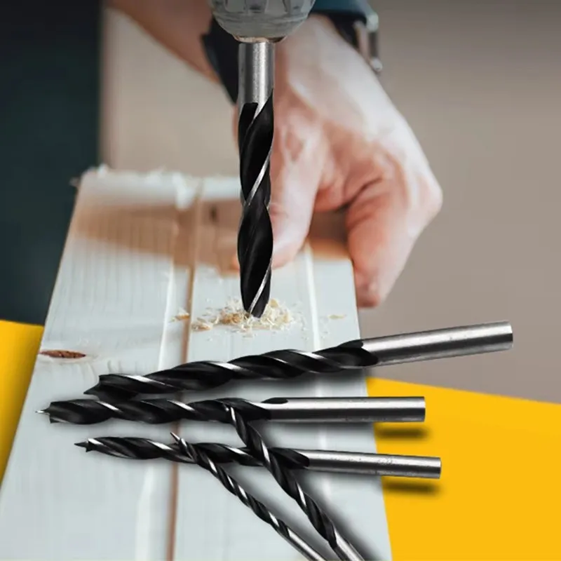 LIDIAO 3mm to 20mm Wood Drill Bit High Carbon Steel Drill Bit kit Tools Three Pointed Woodworking Drill Bit Carpentry Tools