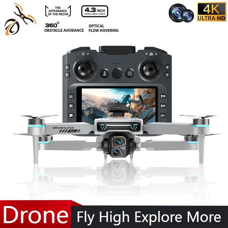 

Z105 Mini Professional Drone 4K HD Camera 4.3 Inch Screen Control Brushless optical flow positioning WIFI FPV UAV Toys Dron