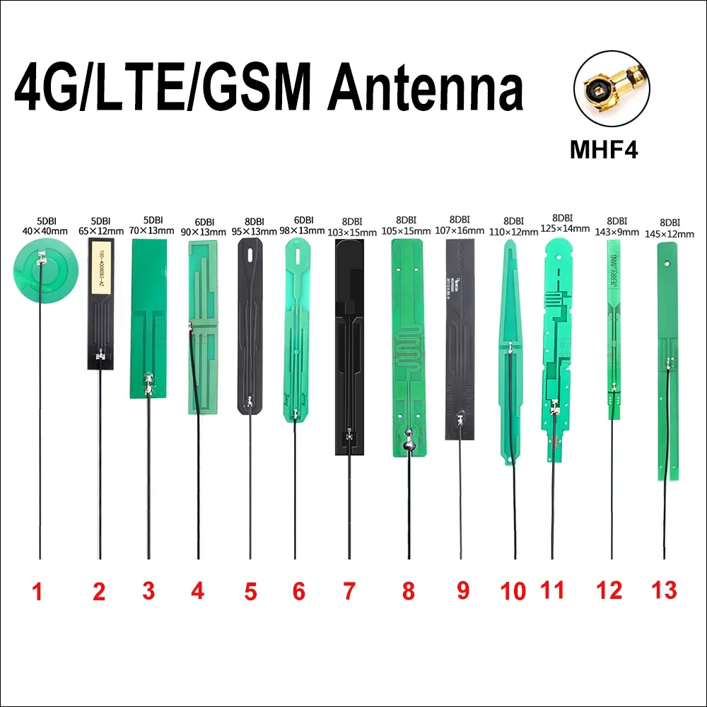 3 piece LTE antenna IPX4/MHF4 8DBi 3G 4G nb-iot for router LTE wireless modules EM06-E EM12-G EM160R-GL ME909S-120