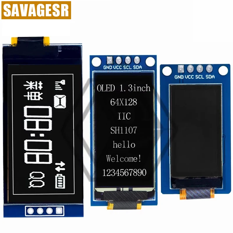 

0.96 inch / 1.3 inch / 1.54 Inch OLED Display 64×128 LCD Module SH1107 SSD1312 SSD1317 4PIN LCD Vertical Screen Module