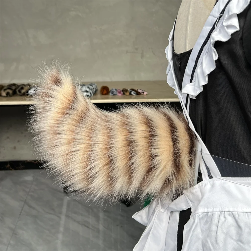

Plush Animal Tail Electronic Electric Fox Tail Fake Fur Swing Tail with Transparent Waist Belt Cosplay Party Atmosphere Prop