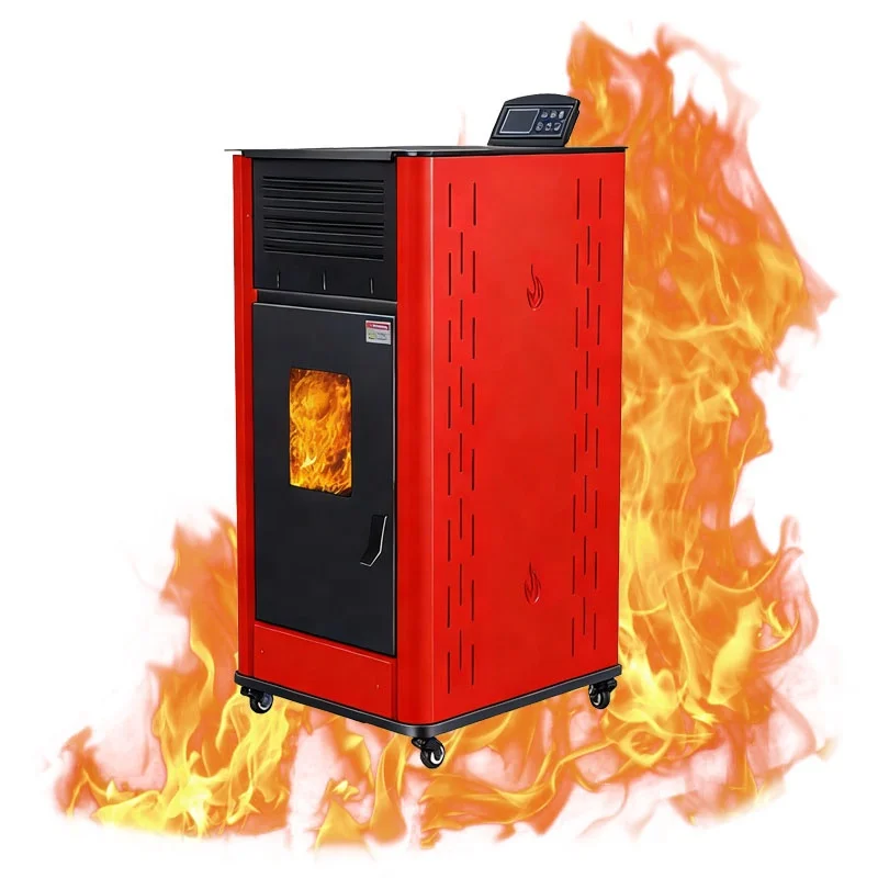 Factory Sell Indoor Biomass Pellet Burning Stoves Heater Wood Pellets Fireplace for Office Buildings