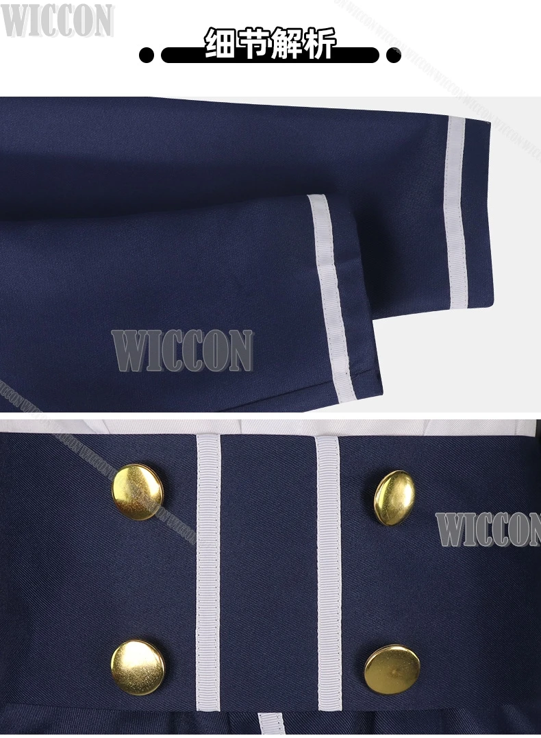 زومبي لاند ساغا هانا ساكورا زومبي أيدول زي الهالوين التأثيري أنيمي الزي شعر مستعار لوليتا فستان زي مدرسي لعب الأدوار كرنفال #5