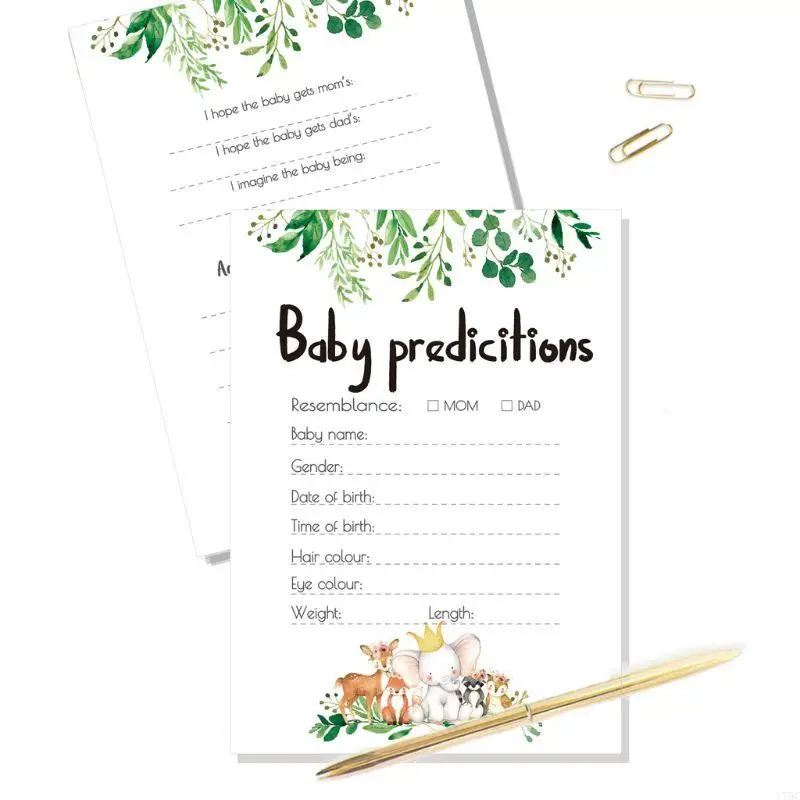 U75C 10pcs Baby Shower Tarjetas y tarjetas asesoramiento Juegos Baby Shower Actividades suministros aniversario fiesta