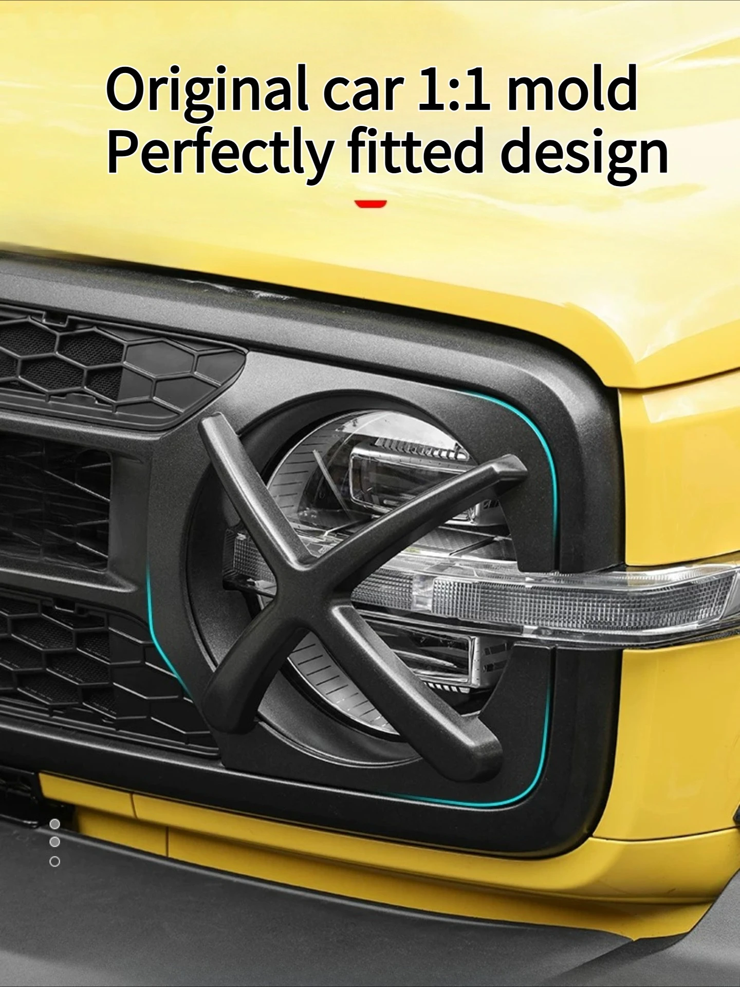 For GWM Tank 300 2026 Front Headlight Cover ABS Black Anti-collision Protection Frame Car Exterior Modification Accessories