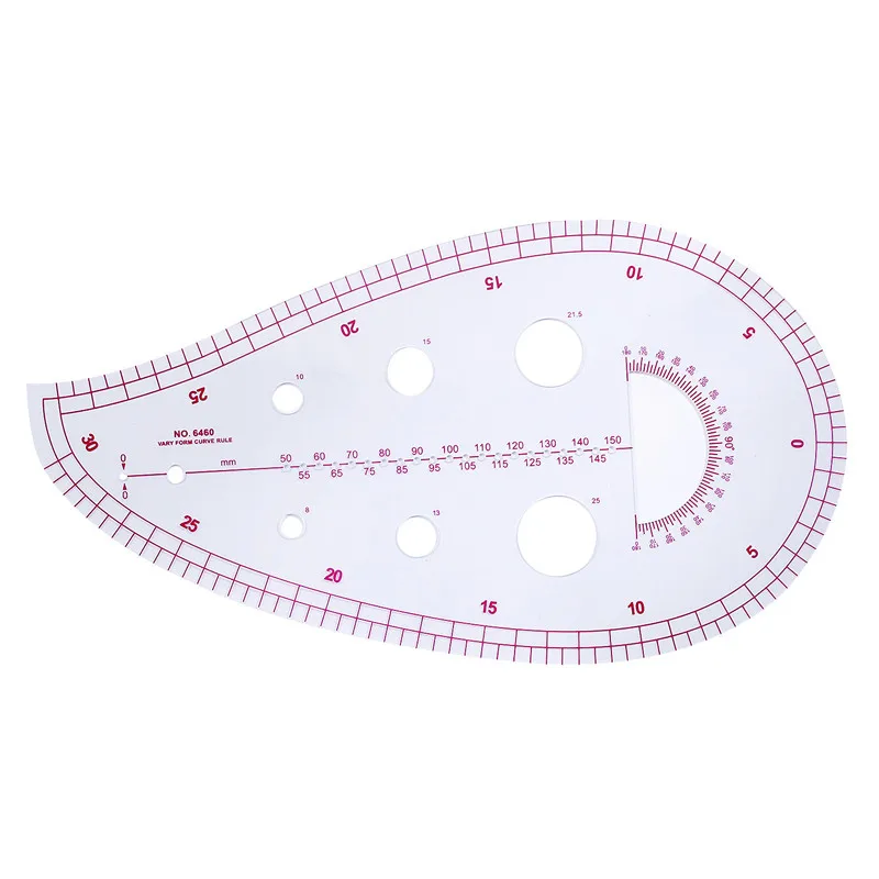 Regla de costura de 1/4 piezas, regla de moda para ropa, reglas de clasificación en forma curva, herramientas de costura para costura, patrón de costura DIY