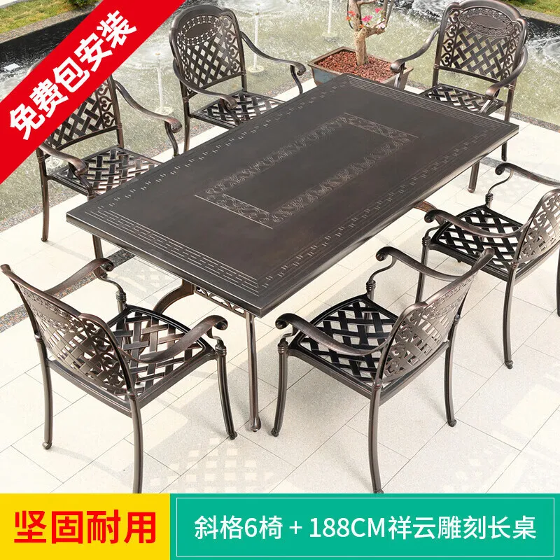 

Outdoor tables and chairs Cast aluminum tables and chairs Garden table and chair combination