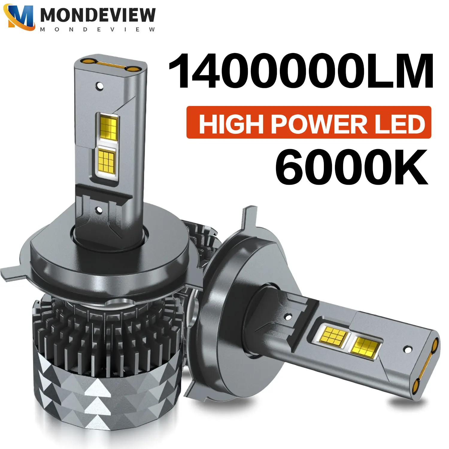 

MONDEVIEW двойная медная трубка, мощная автомобильная фара H1/H4/H7/H11/9005/9006LED лампа 6000K 240 Вт 1400000LM дневные ходовые огни