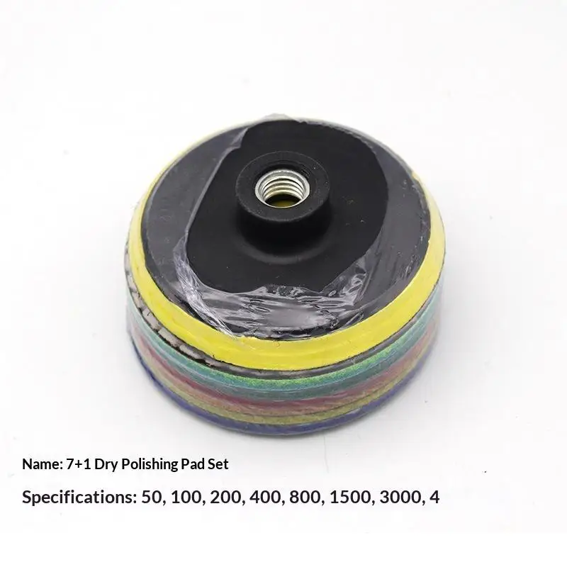 4-inch Diamond Water Polishing Pads 50-3000 Grit Diamond Sanding Wheel With Backer Pad For Polishing/Refurbishing Marble Granit