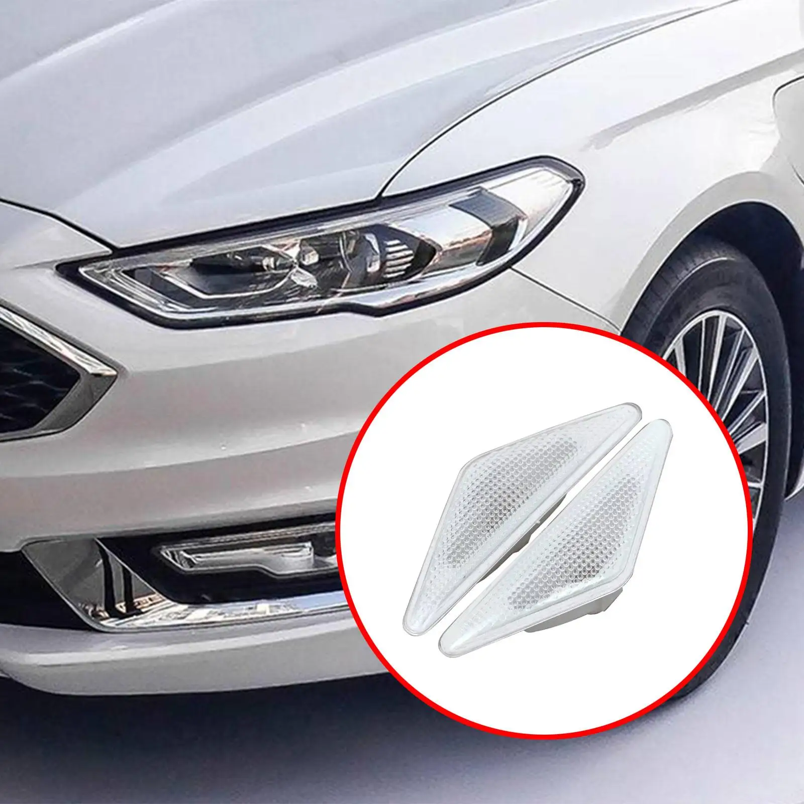 

2 Pieces Turn Signal Side Marker Light Lamp 106564 Accessories for Ford