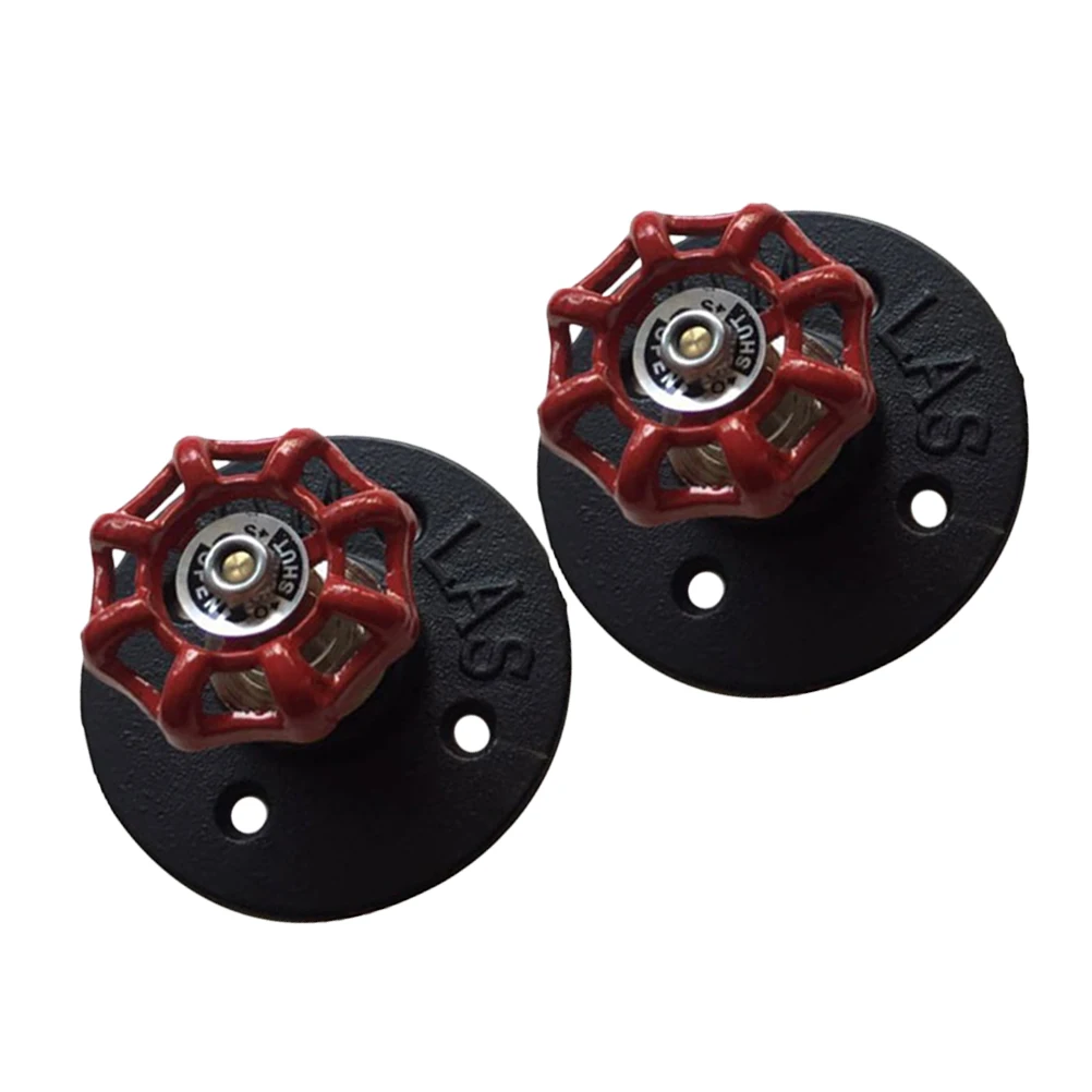 

2pcs Plum Blossom Handwheel Hooks Heavy Duty Iron Wall Hangers Vintage Flange Coat Rack For Clothes Bags Towels Indoors