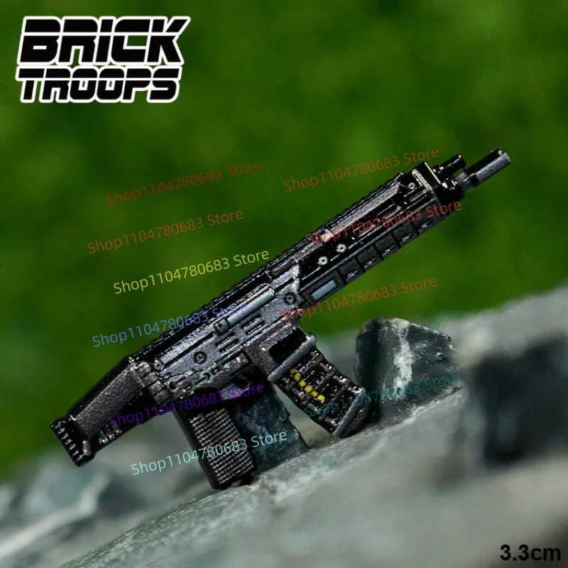 MOC اللبنات شخصية صغيرة مسدس بندقية AK ملحق التجمع نموذج عرض أنيمي ديكور لعبة هدية عيد هواية تحصيل #5
